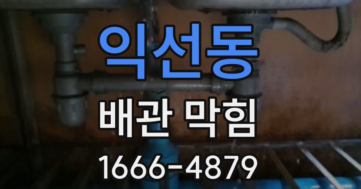 익선동 배관 막힘