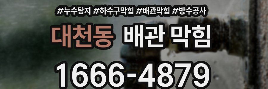 대천동 배관 막힘