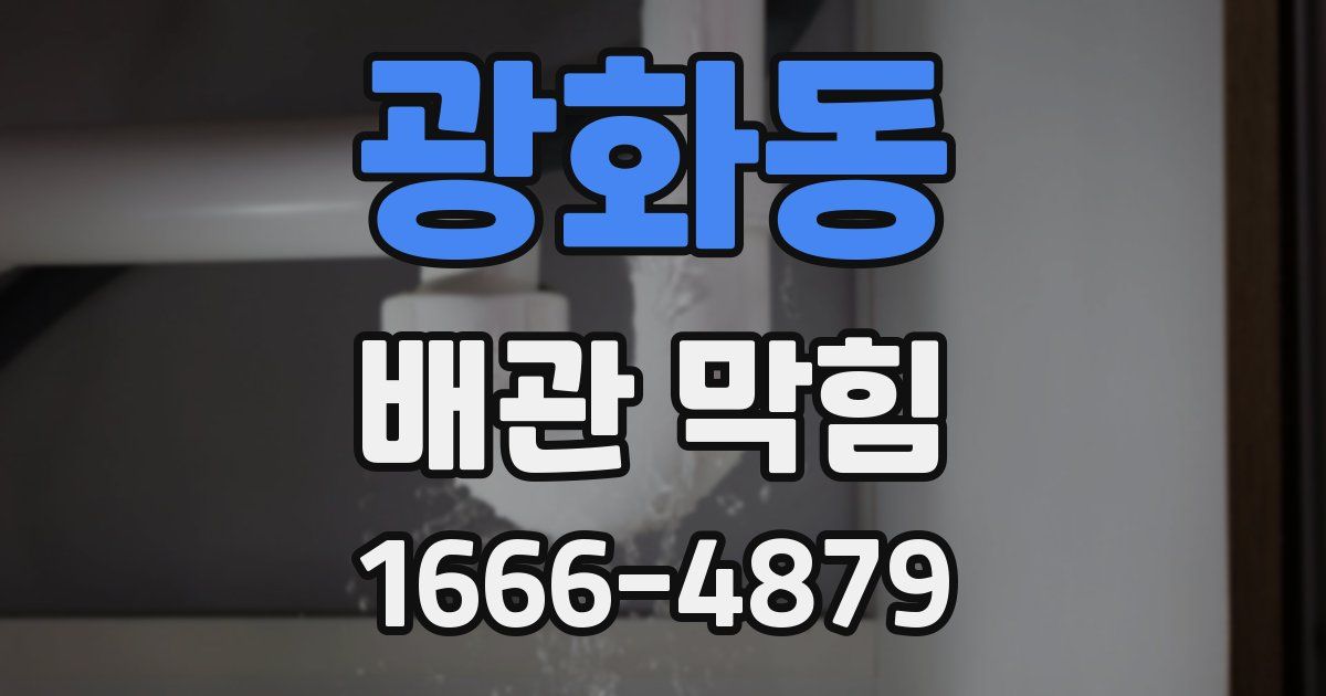 광화동 배관 막힘