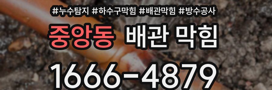 중앙동 배관 막힘