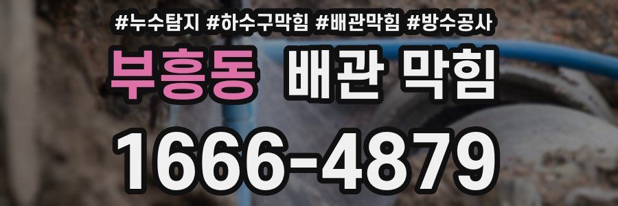 부흥동 배관 막힘