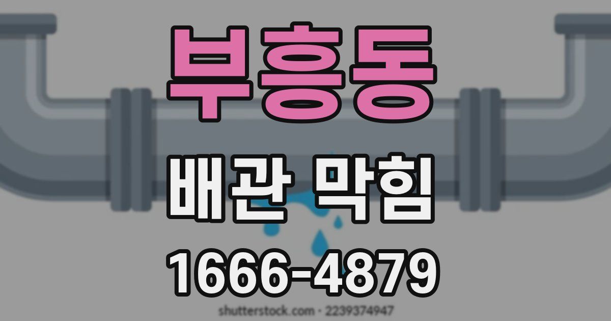 부흥동 배관 막힘