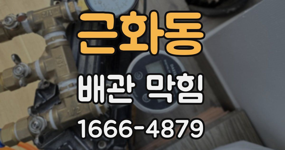 근화동 배관 막힘