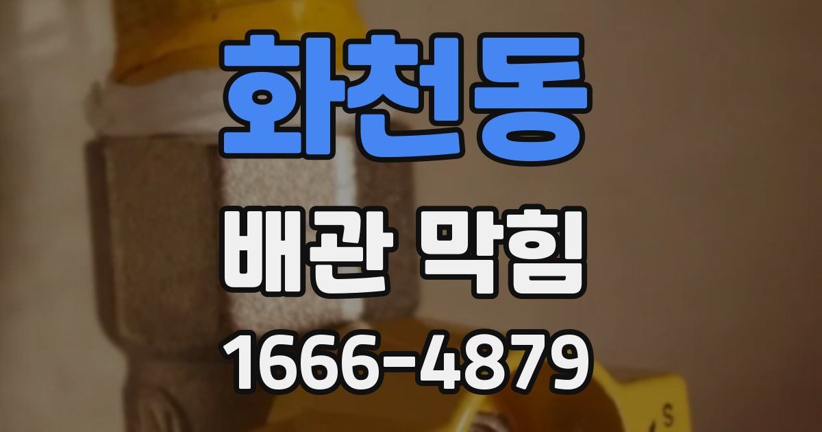 화천동 배관 막힘