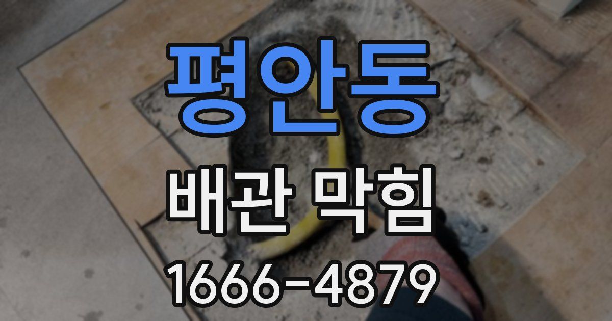평안동 배관 막힘