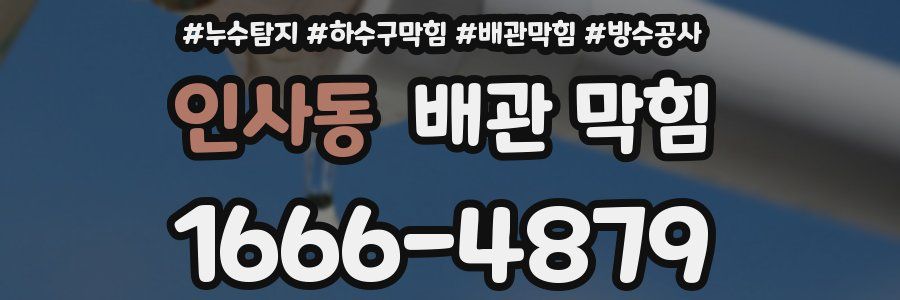 인사동 배관 막힘