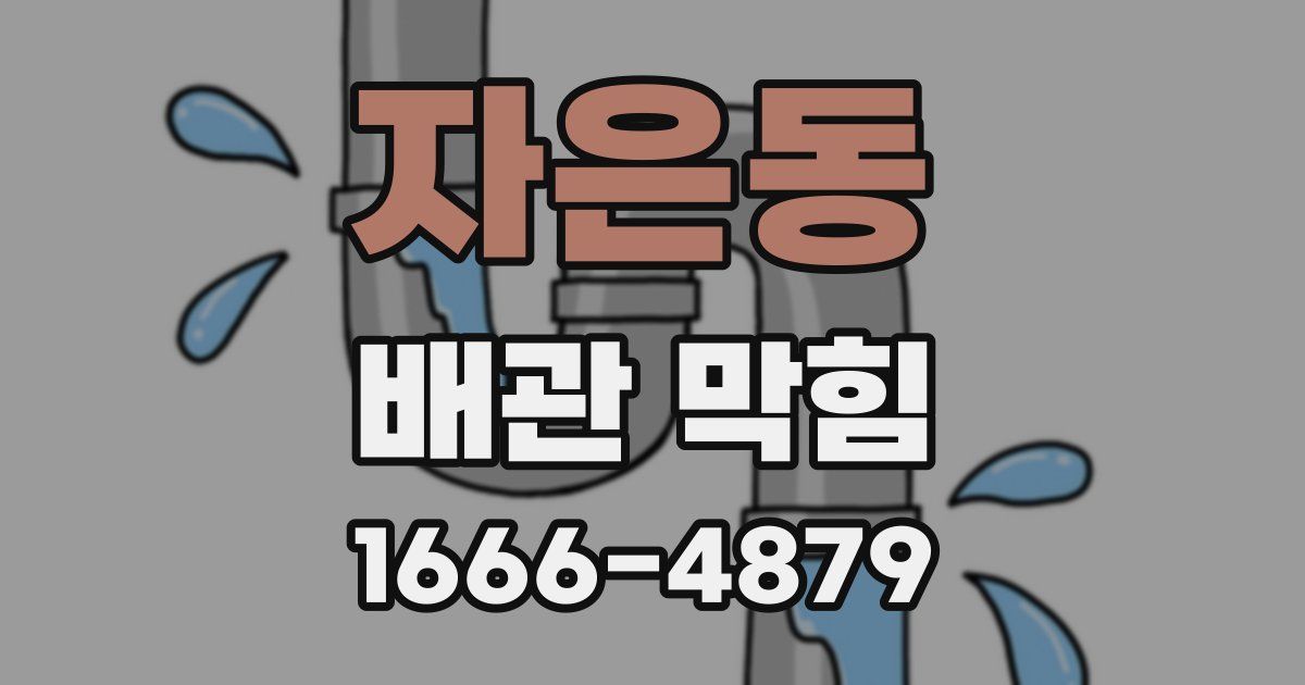 자은동 배관 막힘