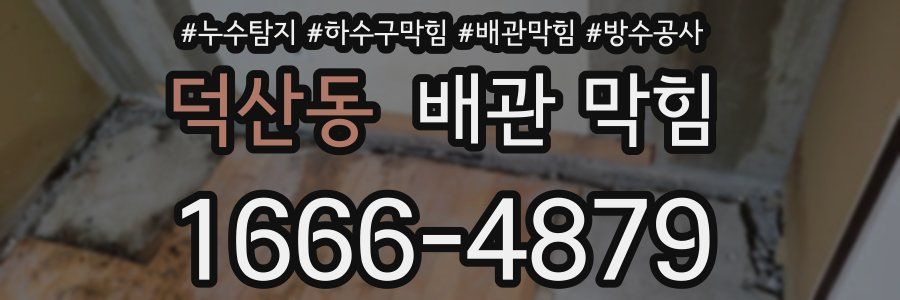 덕산동 배관 막힘