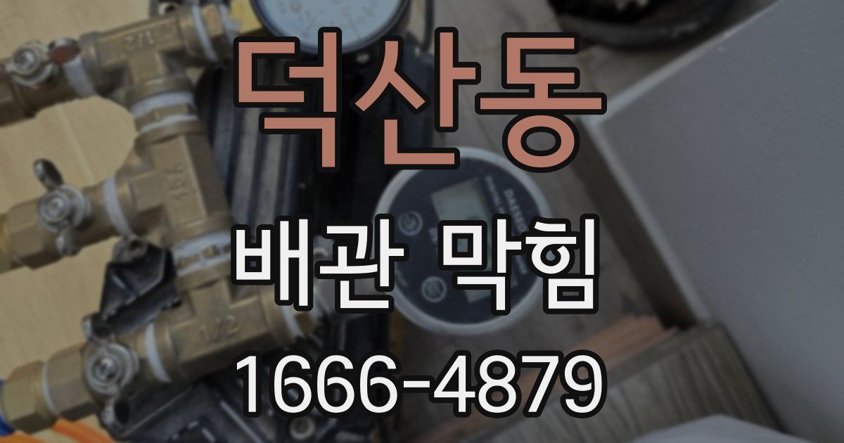 덕산동 배관 막힘