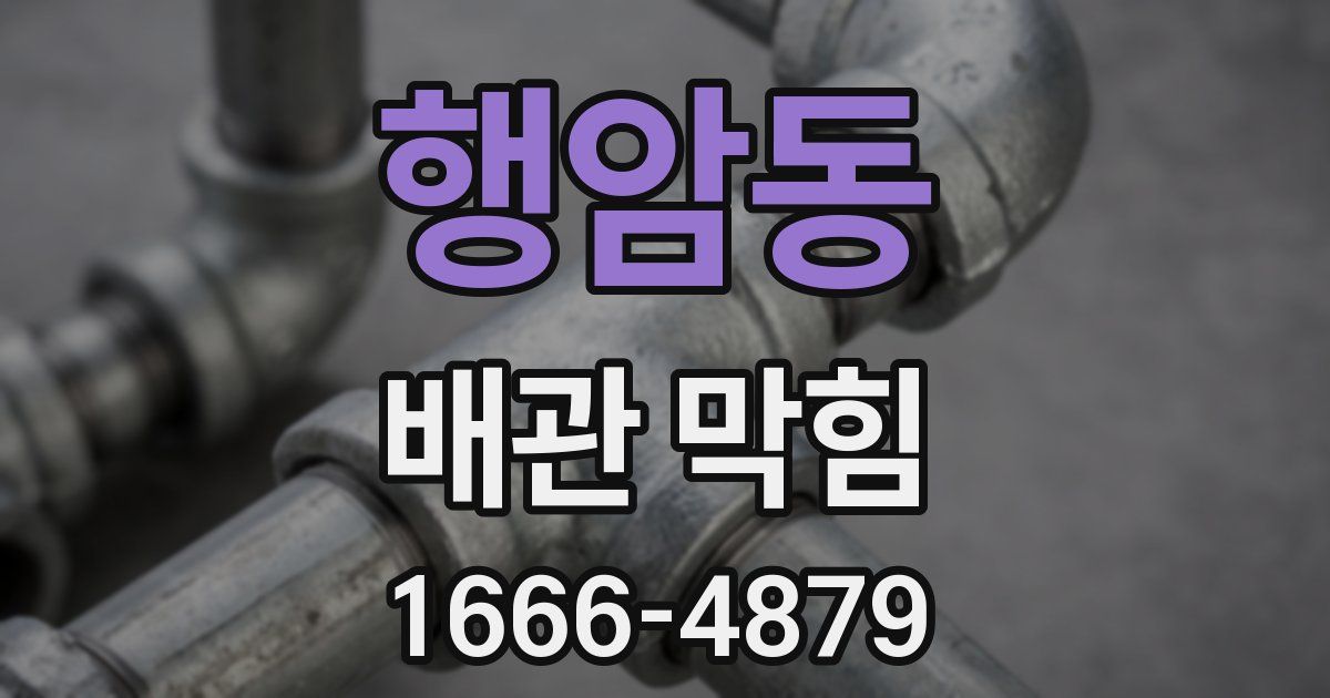 행암동 배관 막힘