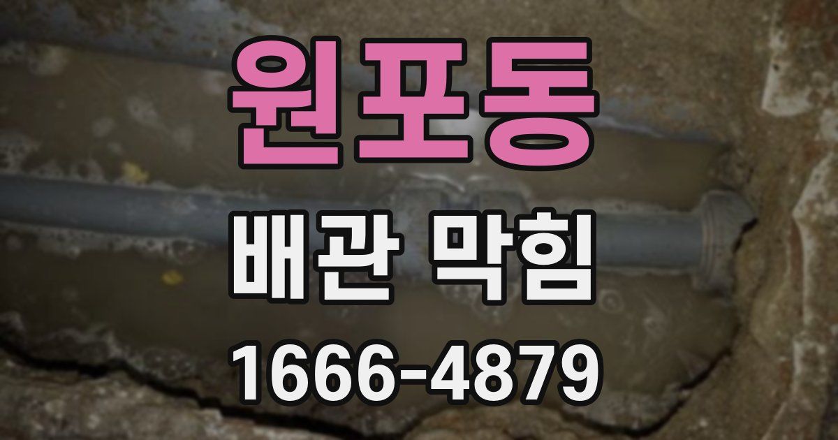 원포동 배관 막힘