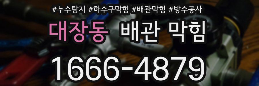 대장동 배관 막힘