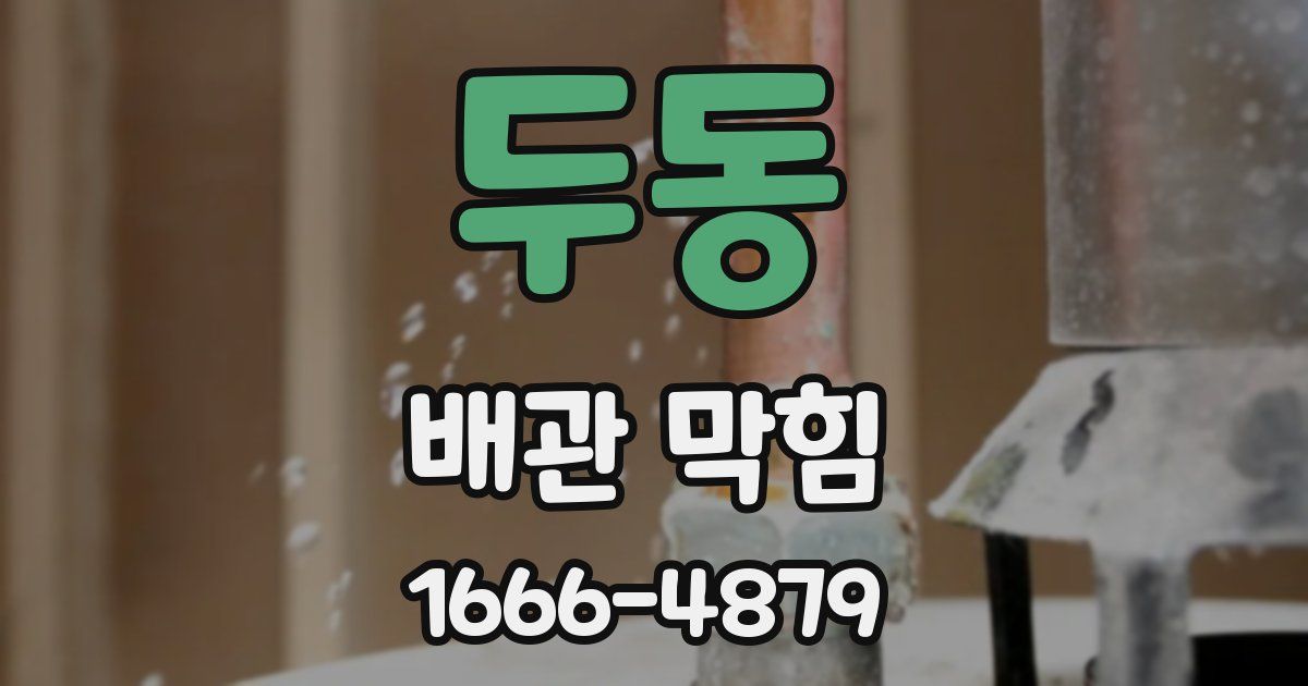 두동 배관 막힘