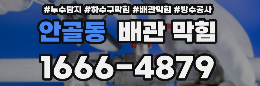 안골동 배관 막힘