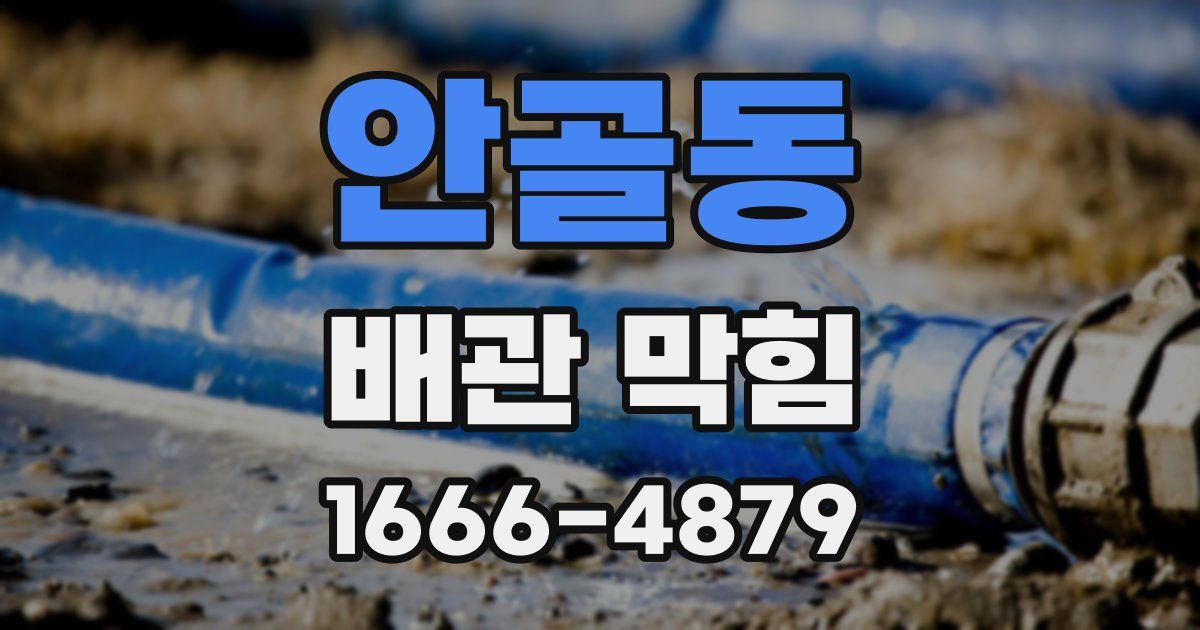 안골동 배관 막힘