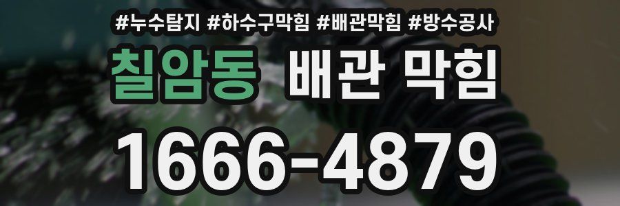 칠암동 배관 막힘