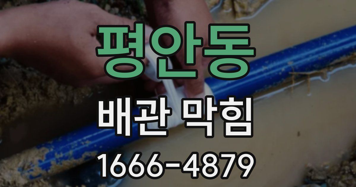 평안동 배관 막힘