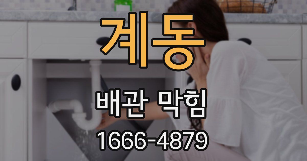 계동 배관 막힘