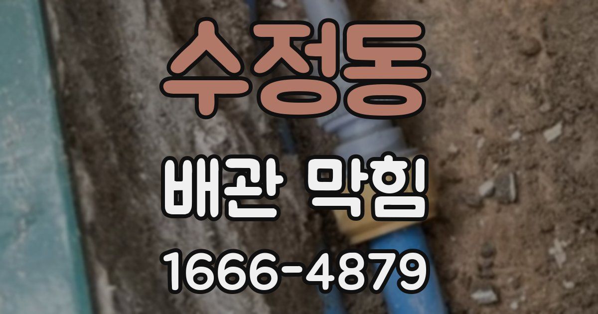 수정동 배관 막힘