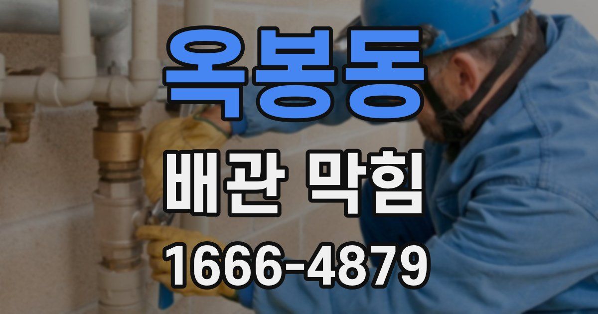 옥봉동 배관 막힘