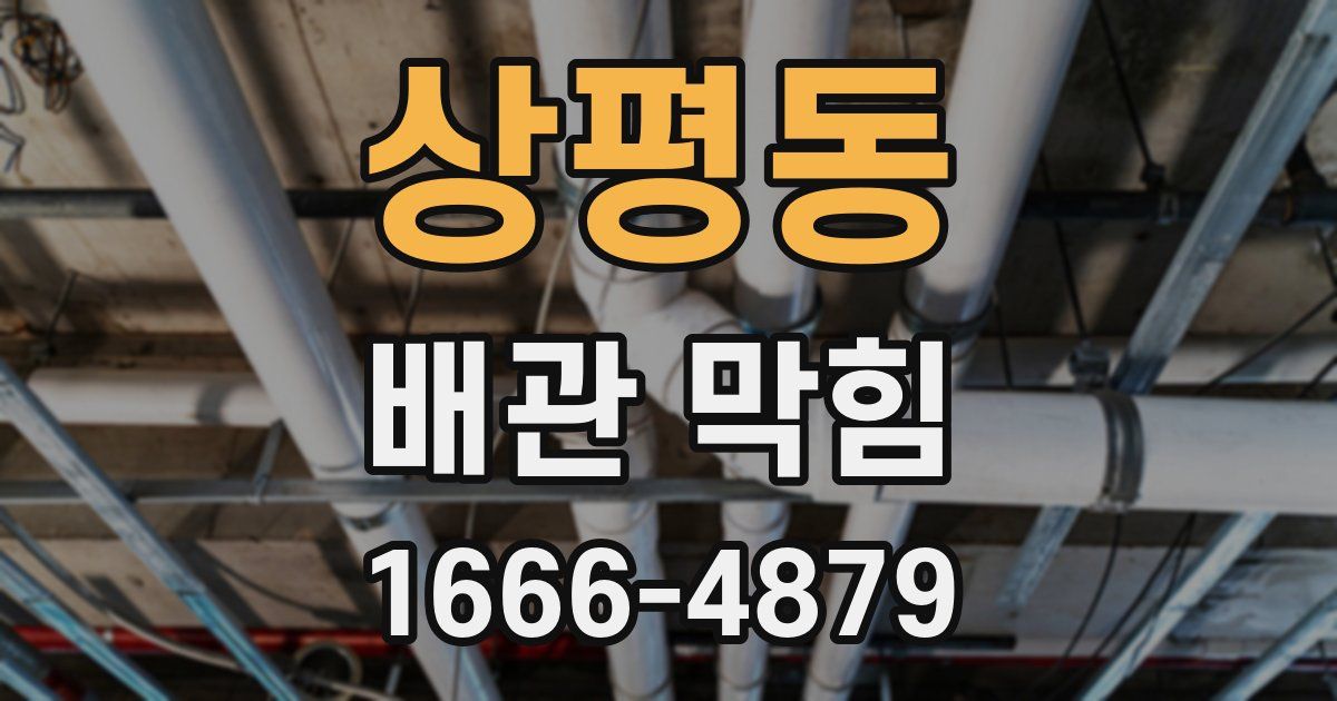상평동 배관 막힘