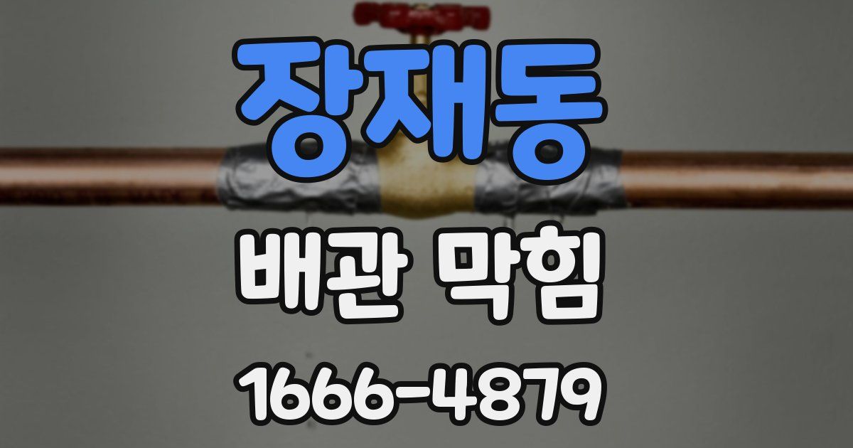 장재동 배관 막힘