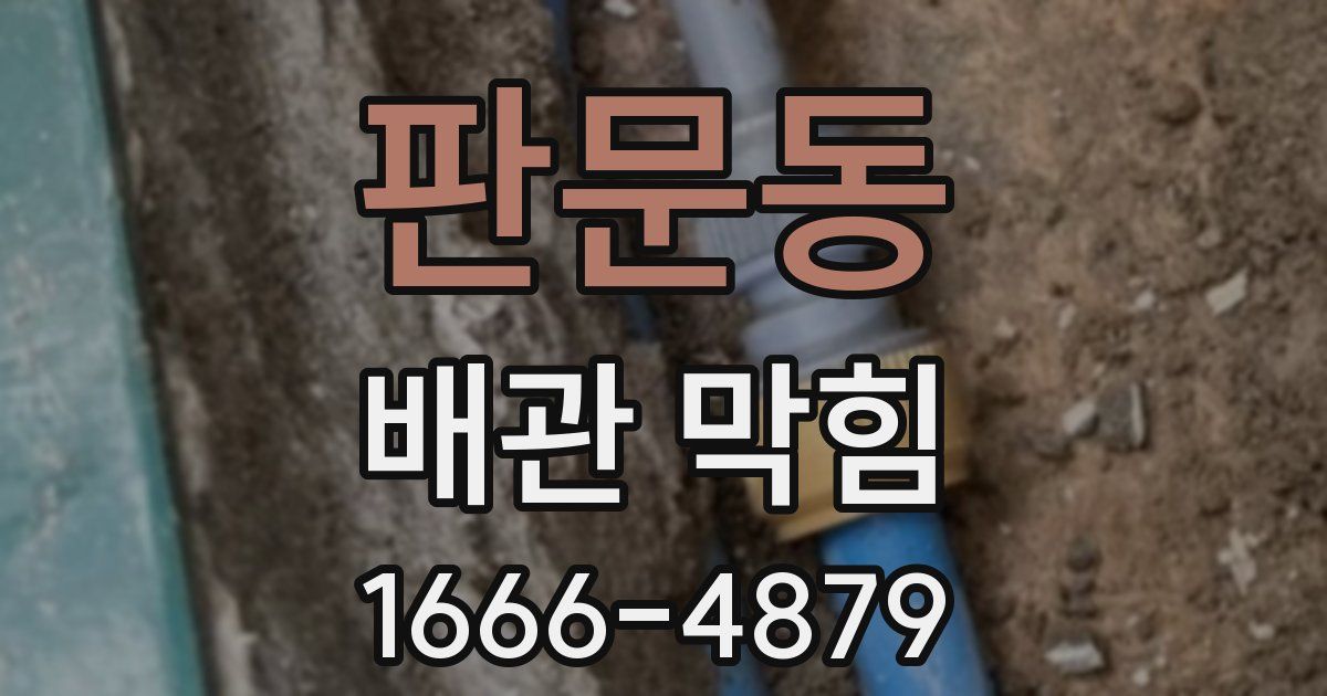 판문동 배관 막힘