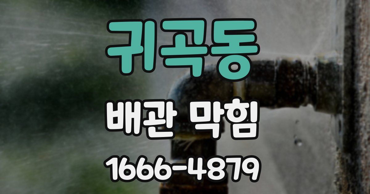 귀곡동 배관 막힘
