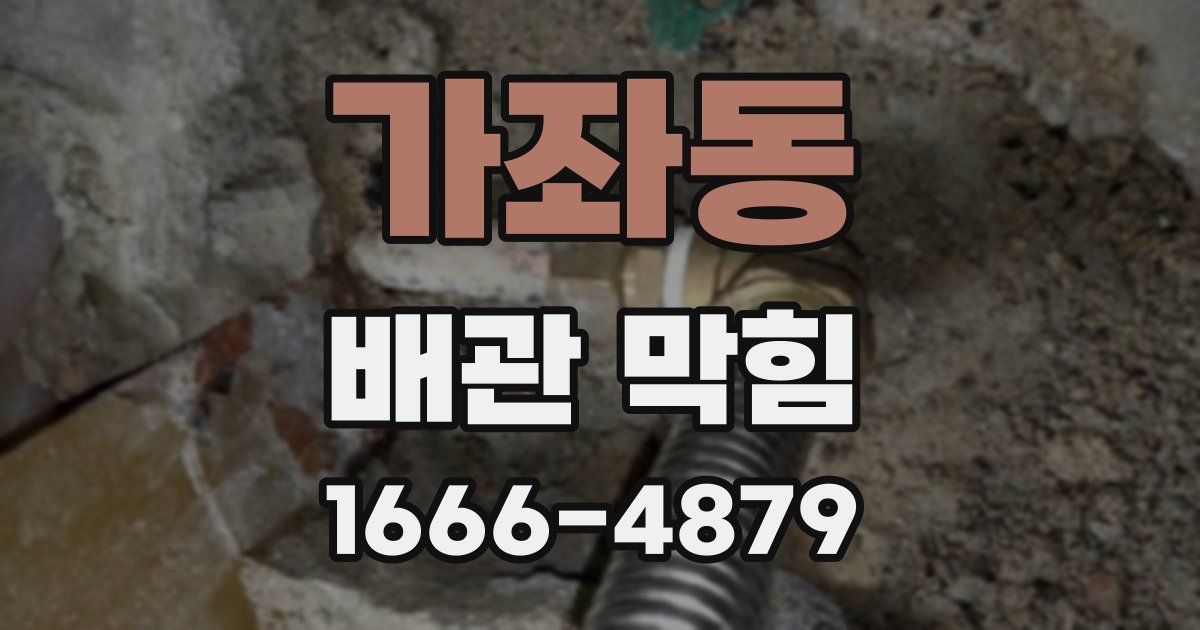 가좌동 배관 막힘