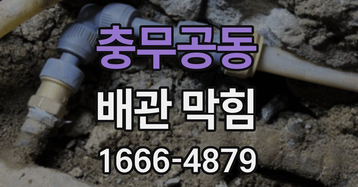 충무공동 배관 막힘