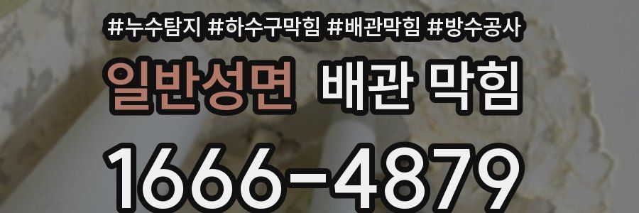 일반성면 배관 막힘