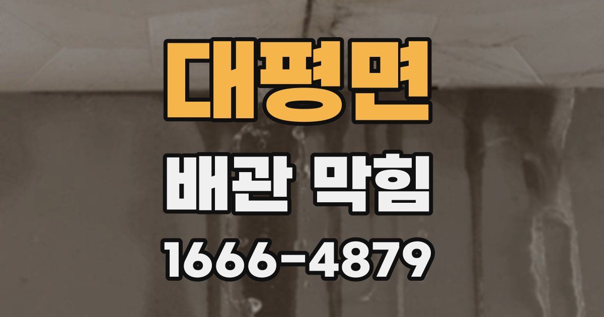 대평면 배관 막힘
