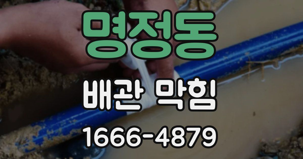명정동 배관 막힘