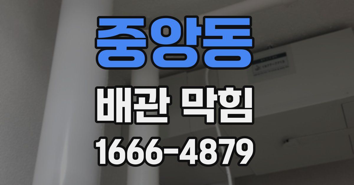 중앙동 배관 막힘