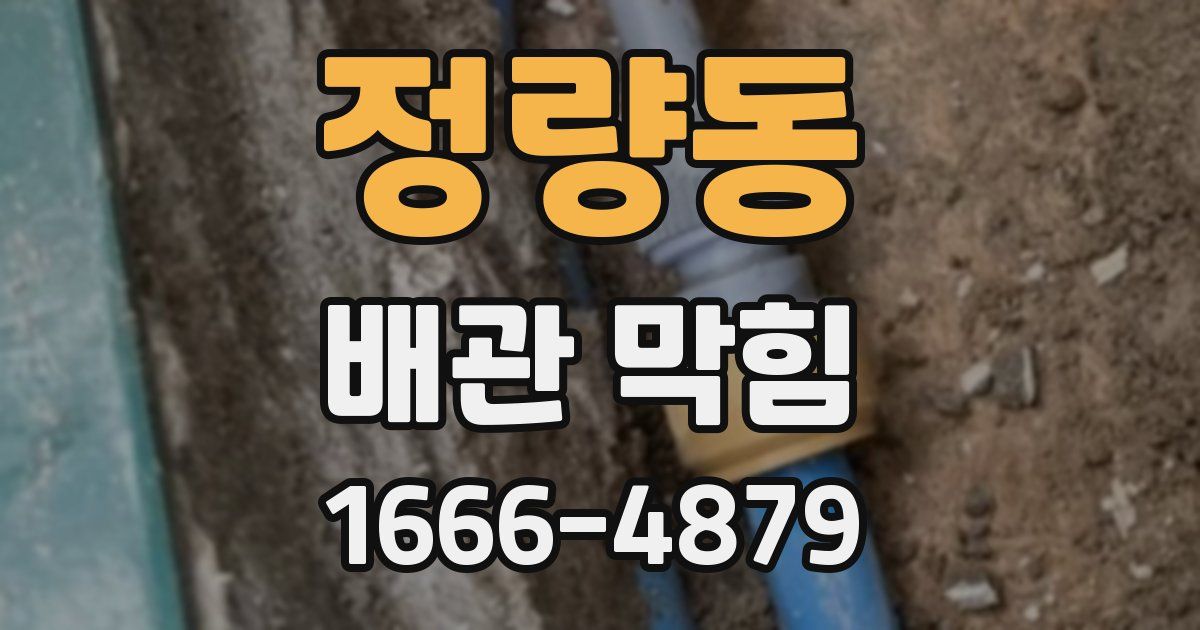 정량동 배관 막힘