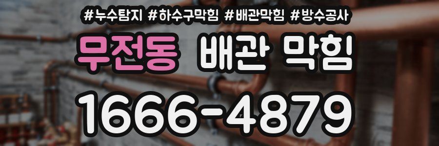 무전동 배관 막힘