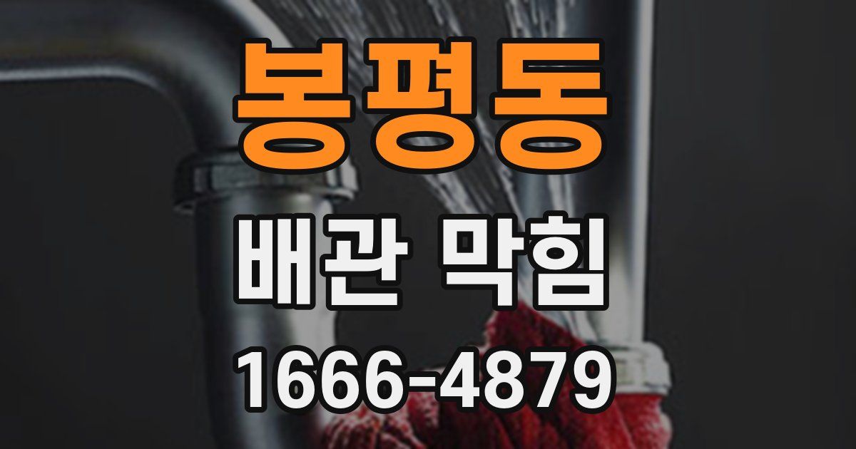 봉평동 배관 막힘