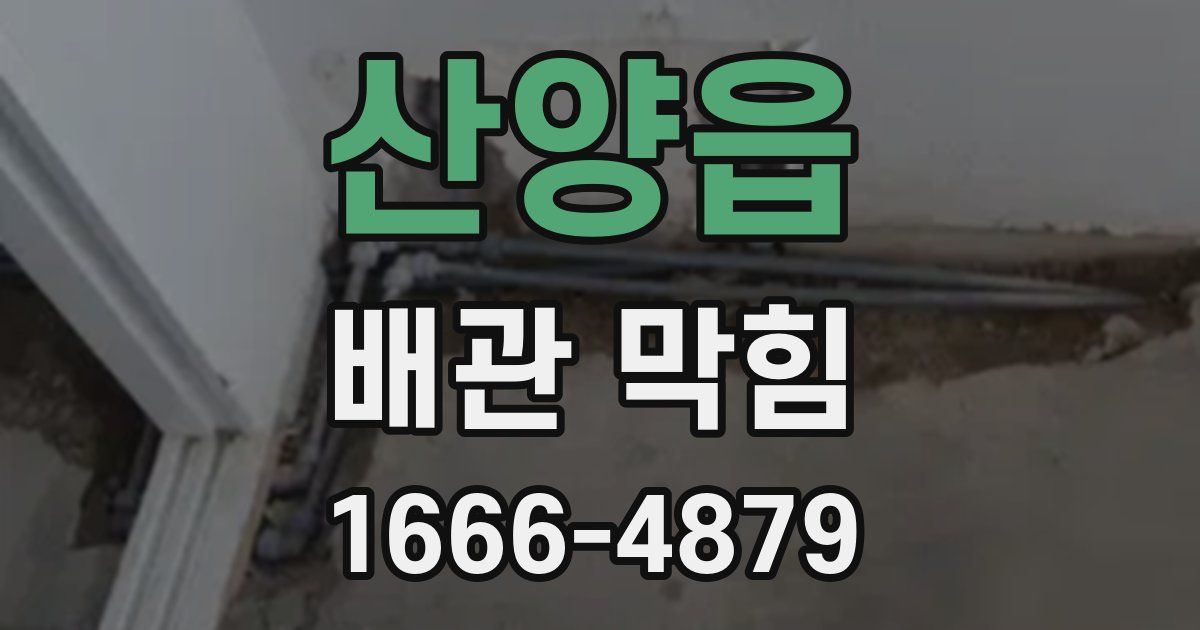산양읍 배관 막힘
