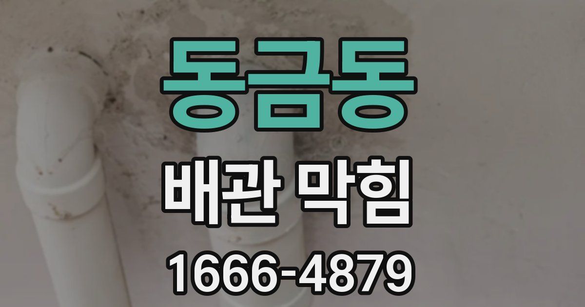 동금동 배관 막힘