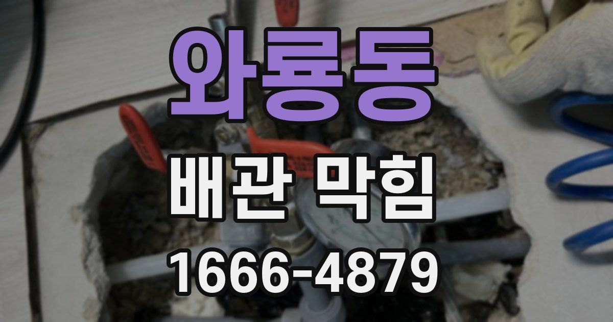 와룡동 배관 막힘
