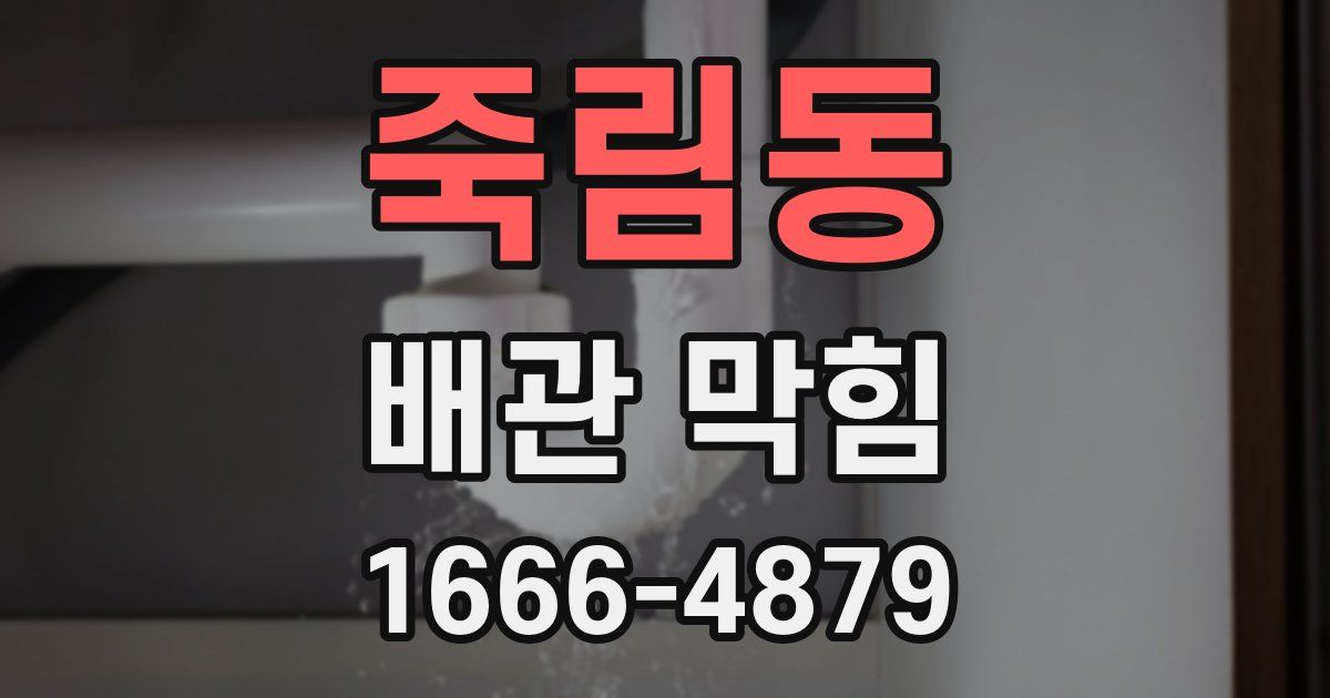 죽림동 배관 막힘
