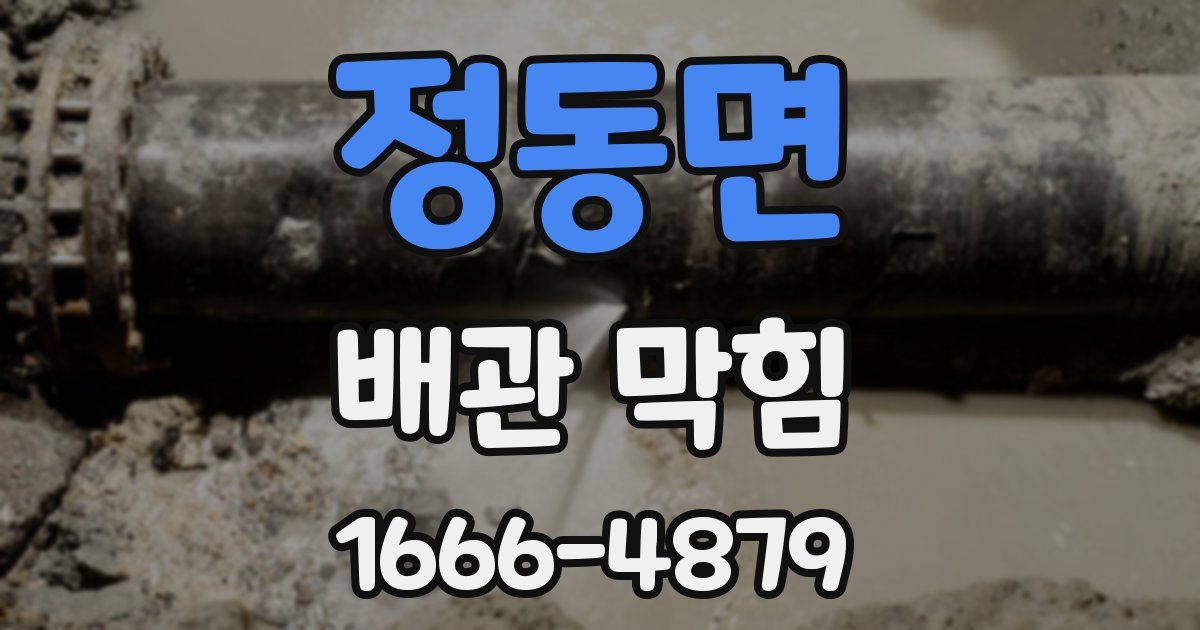 정동면 배관 막힘