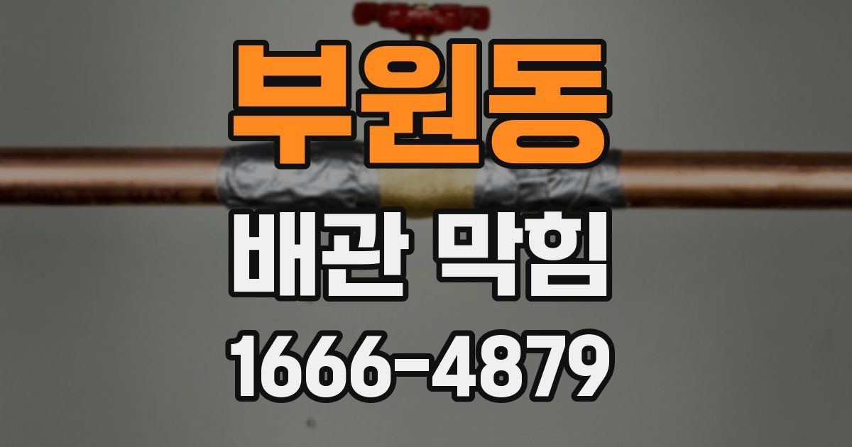 부원동 배관 막힘