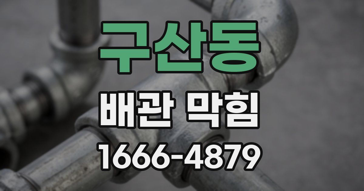구산동 배관 막힘