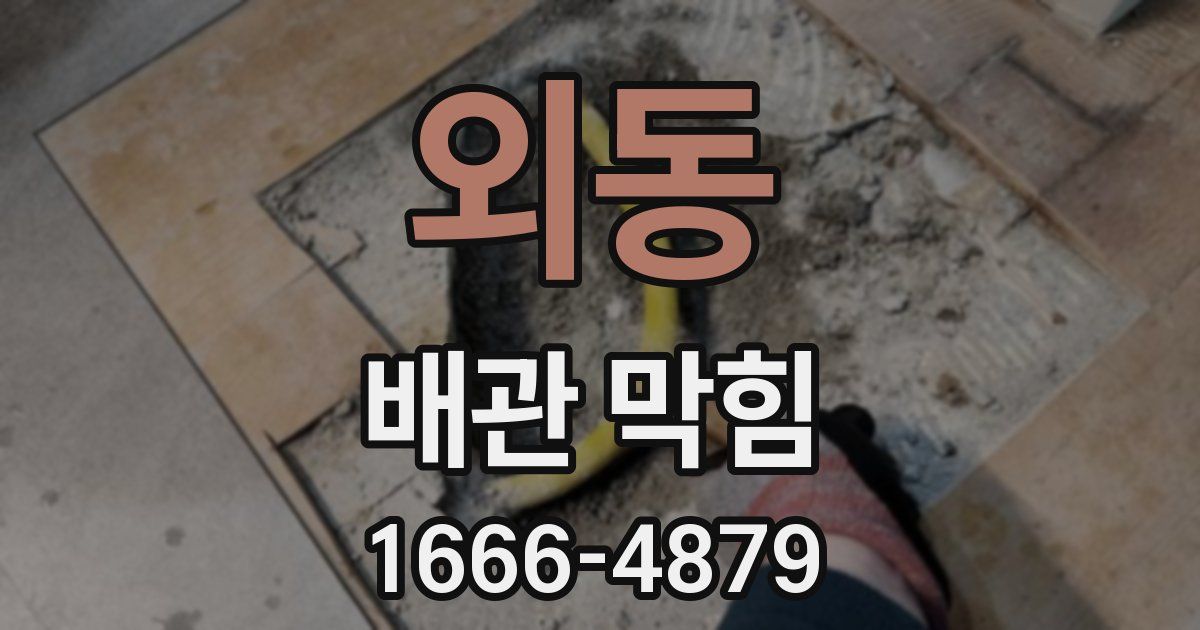 외동 배관 막힘