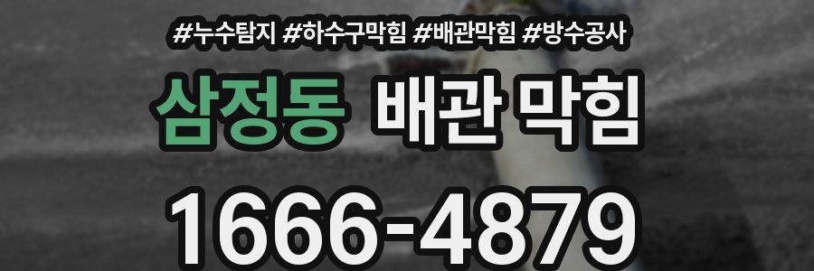 삼정동 배관 막힘
