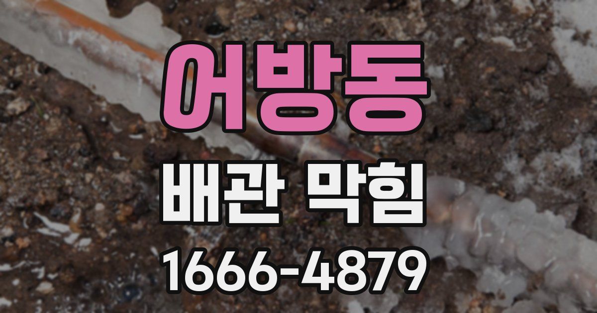 어방동 배관 막힘