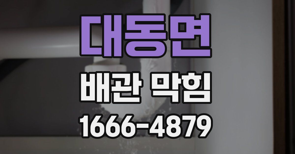대동면 배관 막힘