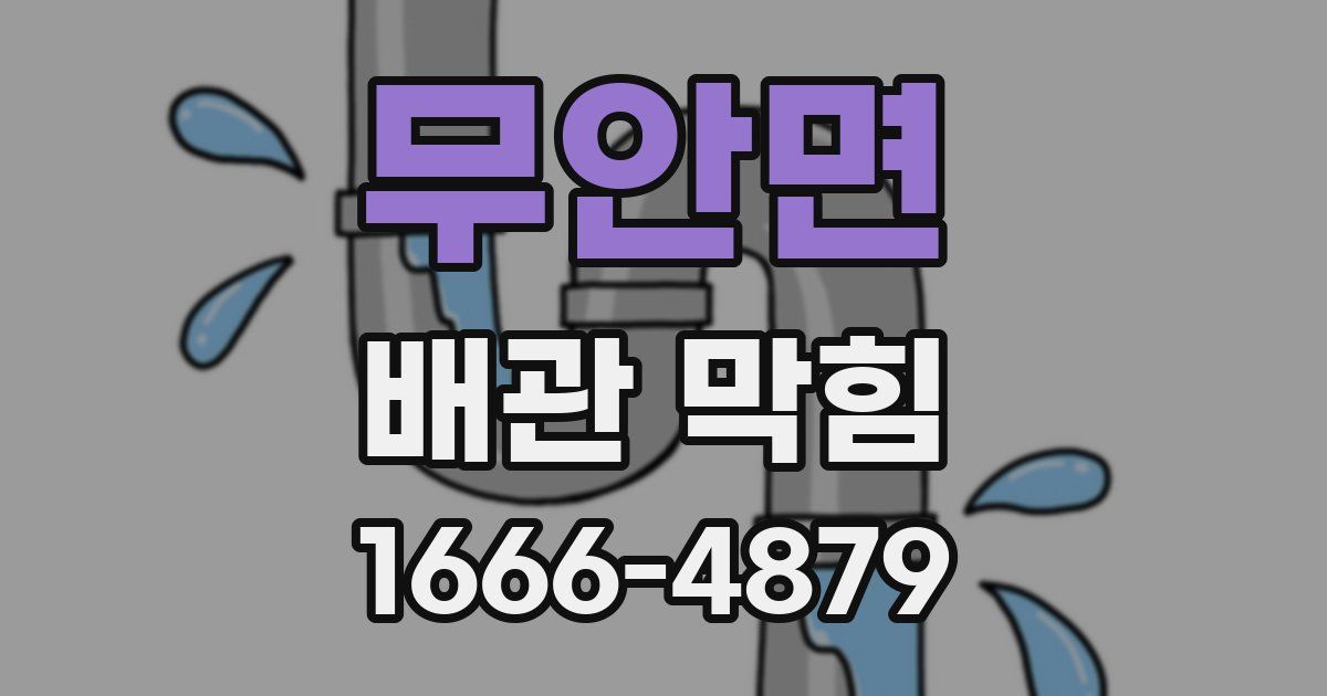 무안면 배관 막힘