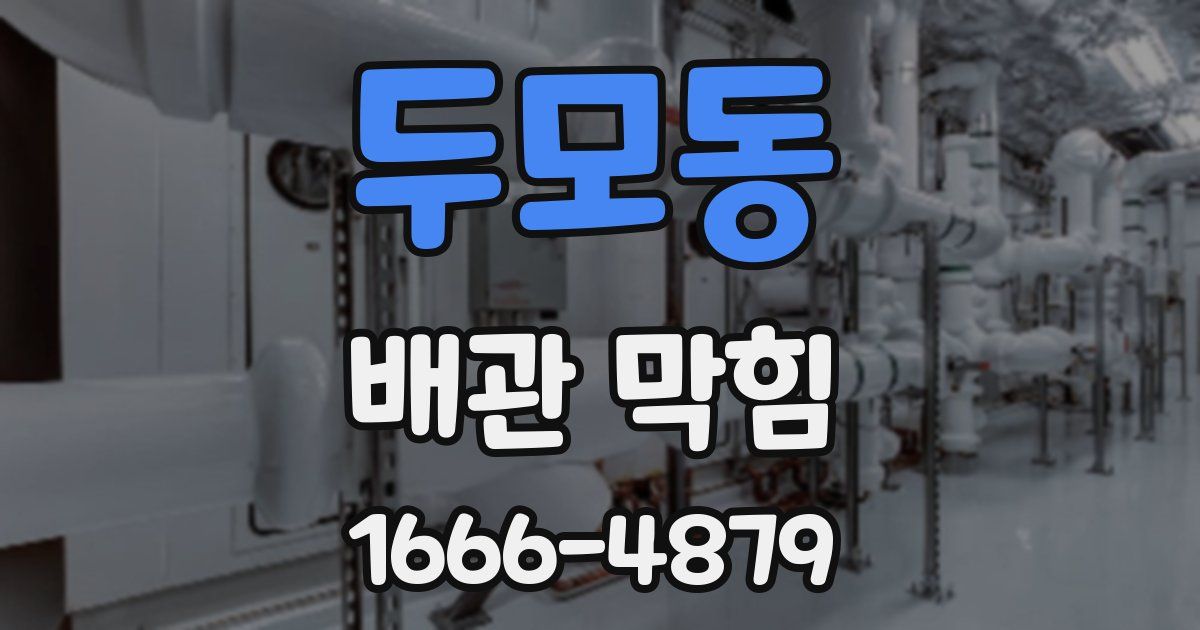 두모동 배관 막힘